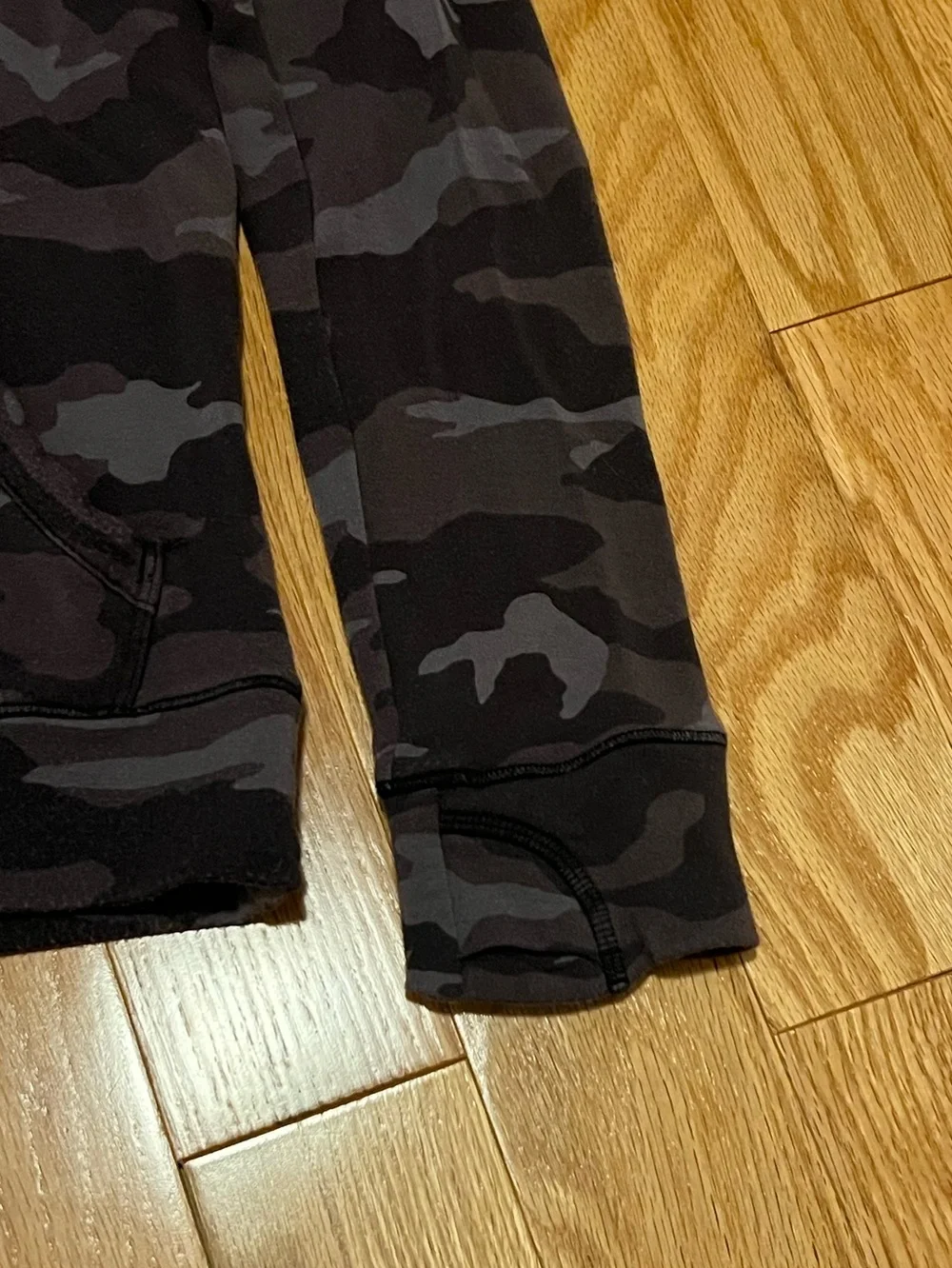 Athleta Girl In Your Element Black & Gray Camo Hoodie
